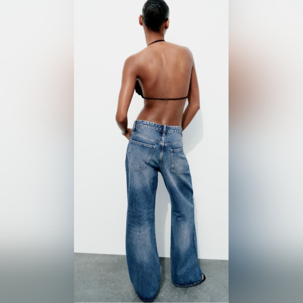 Zara Black Floral Detail Bikini Top - Picture 6 of 9